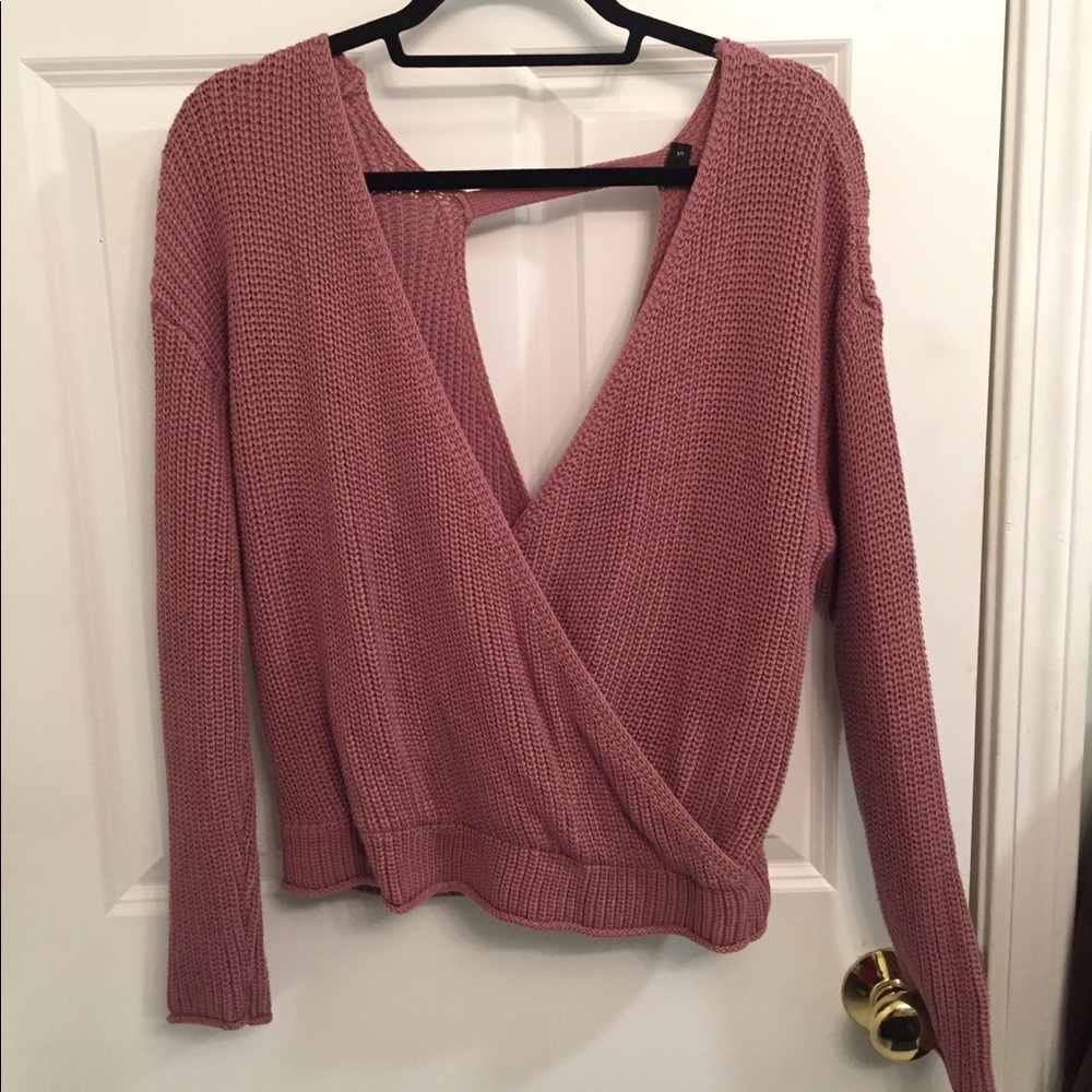 Open back sweater